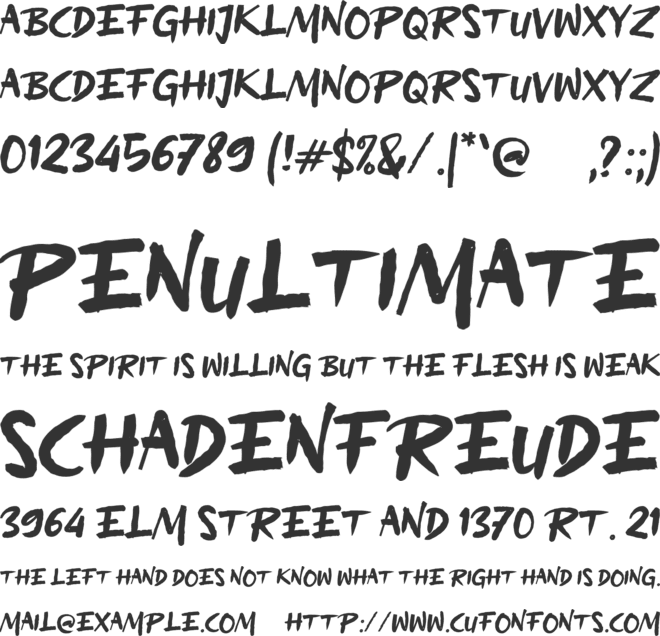 b Binasa font preview