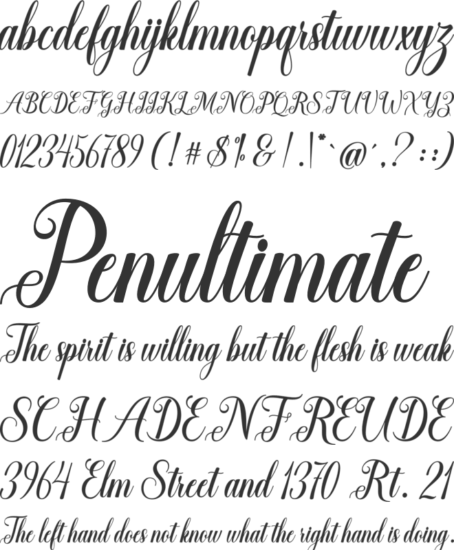 Story Heart font preview