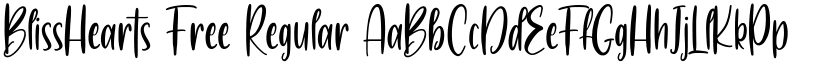 BlissHearts Free Regular font