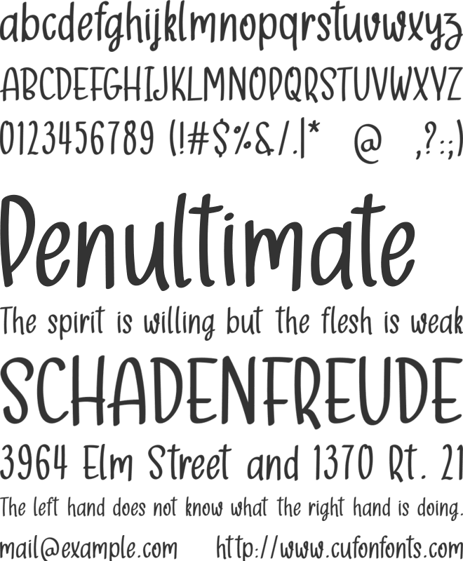 Escapar font preview