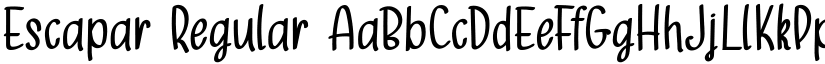 Escapar Regular font