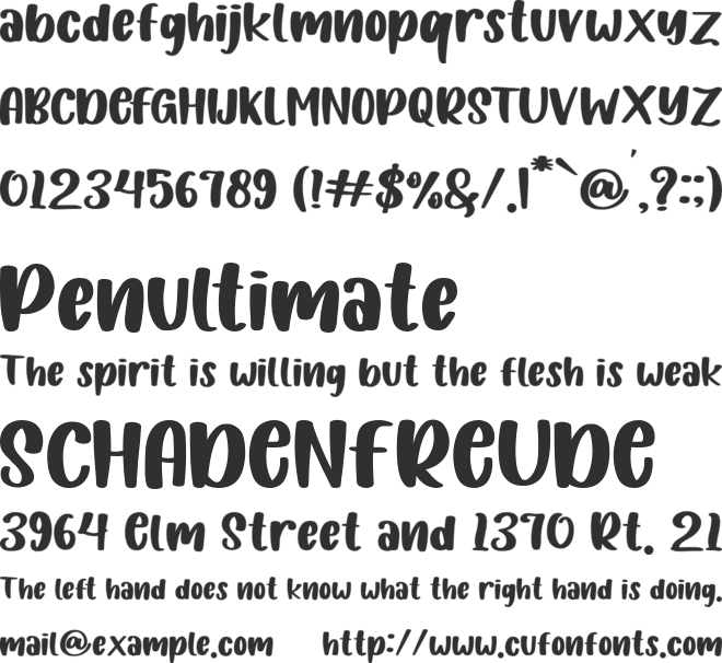 Funny Study font preview