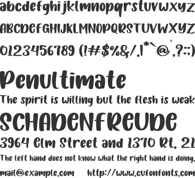 Funny Study font preview