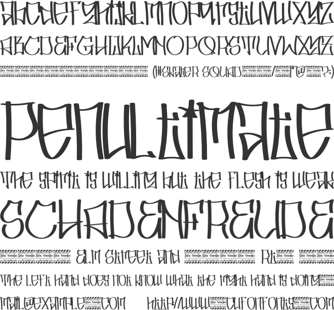 Skater Squad personal use font preview
