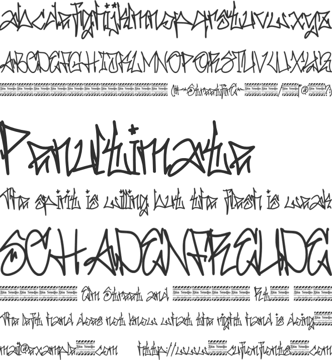 Streetfire personal use font preview