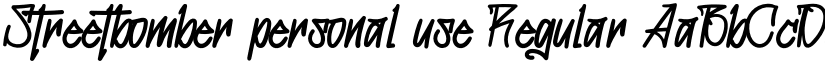 Streetbomber personal use Regular font