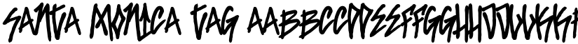 Santa Monica Tag font