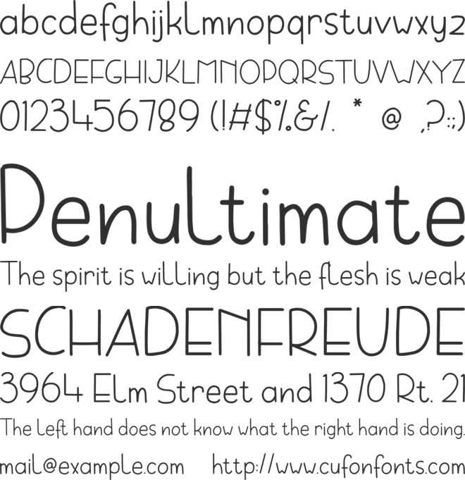 Ozwald font preview