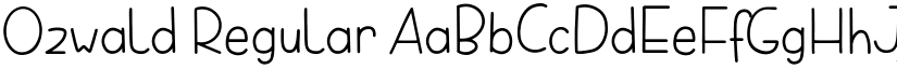 Ozwald Regular font