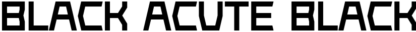 Black Acute BlackAcute font