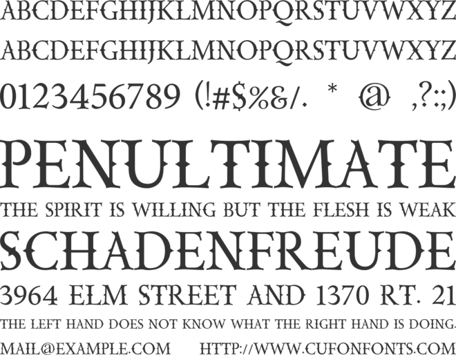 CAPORION font preview