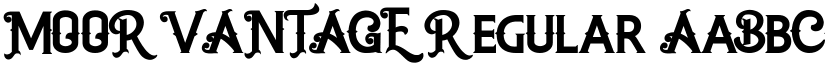 MOOR VANTAGE Regular font