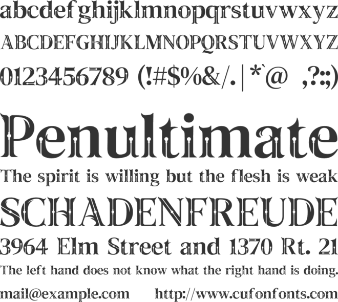 Taiganja Type font preview