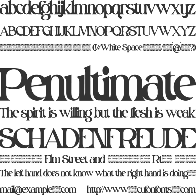 White Space personal use font preview