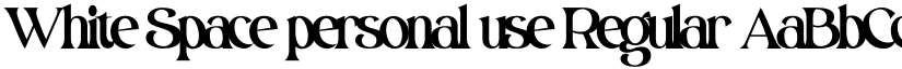White Space personal use Regular font