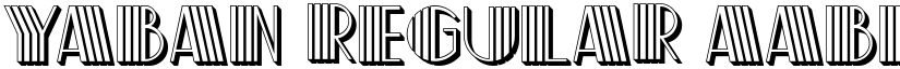 Yaban Regular font