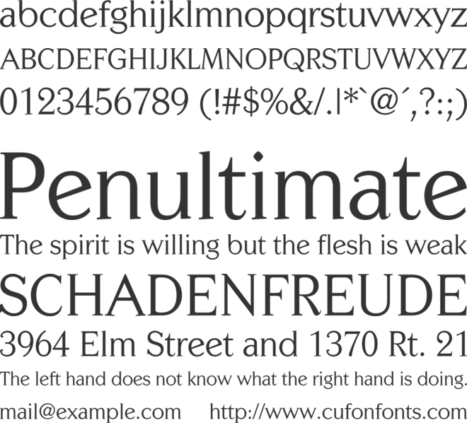 Centabel font preview