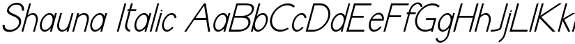 Shauna Italic font