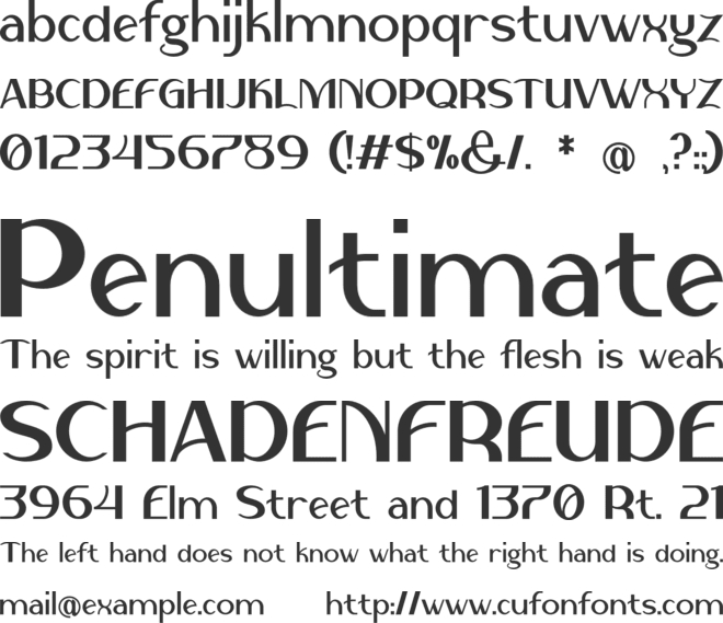 Rifieka font preview