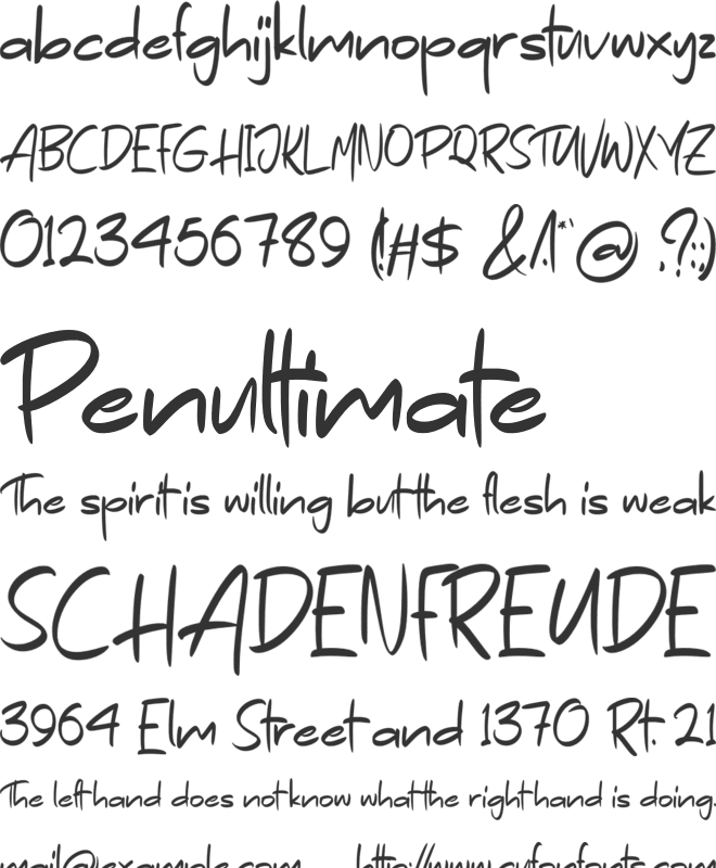 Hegora FREE font preview