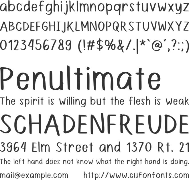 Alviena font preview