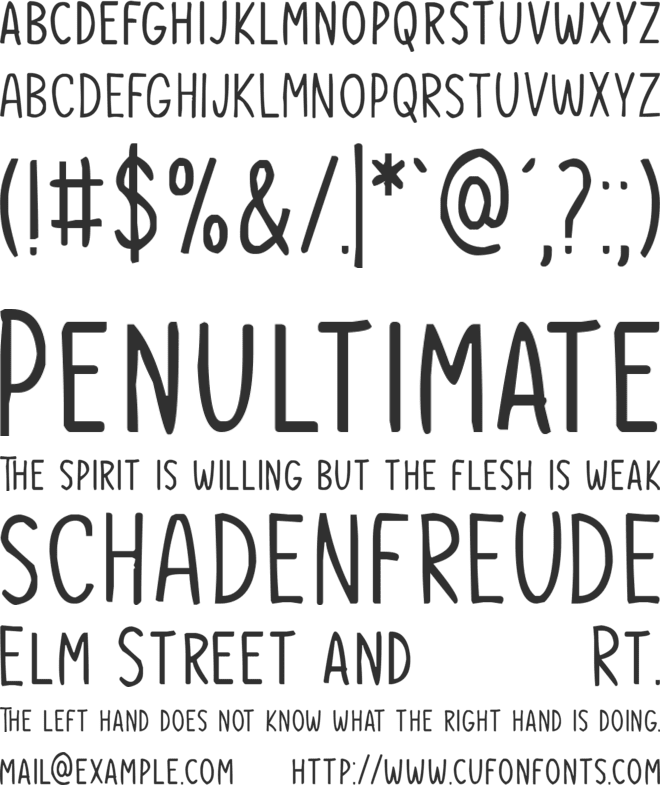 Our Daydream font preview