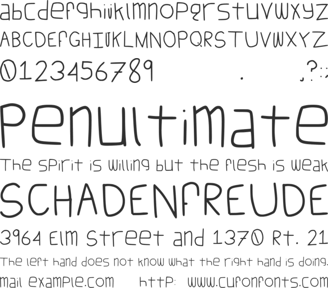 Tpage font preview