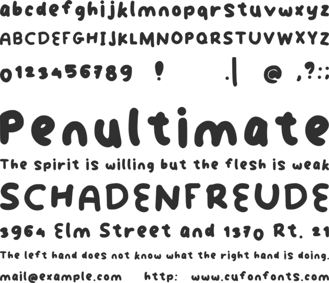 Fat Cheeks font preview