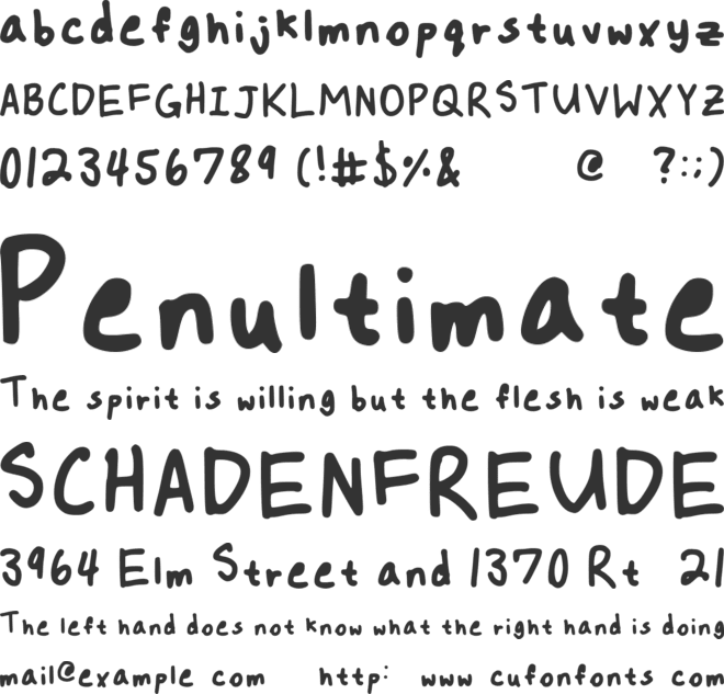 Cherry Berry font preview