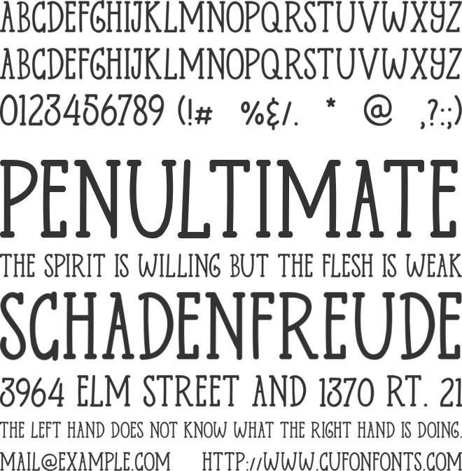 Palomas font preview