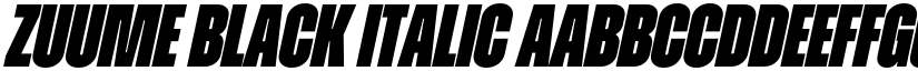 Zuume Black Italic font