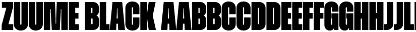 Zuume Black font