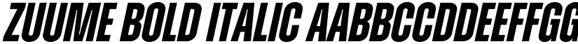 Zuume Bold Italic font