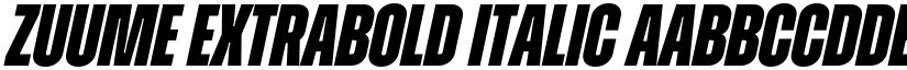 Zuume ExtraBold Italic font
