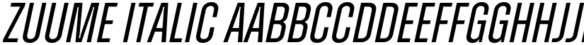 Zuume Italic font