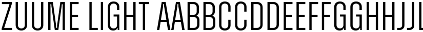Zuume Light font