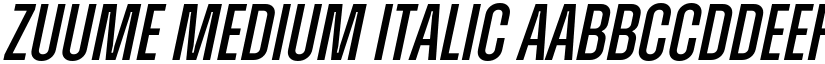 Zuume Medium Italic font