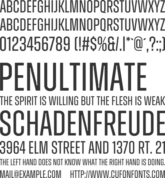 Zuume font preview
