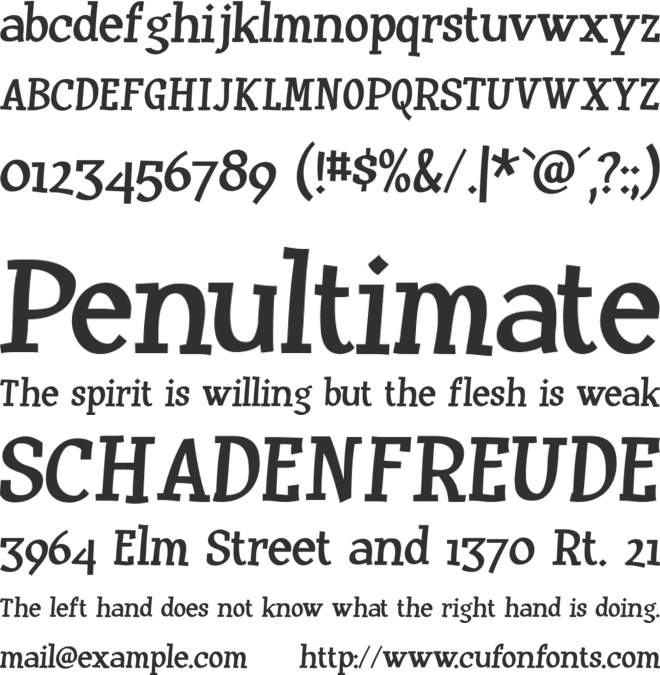 Huxtable font preview