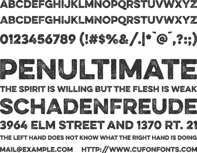 Eveleth font preview