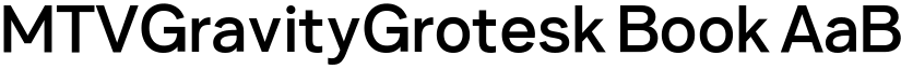 MTVGravityGrotesk Book font