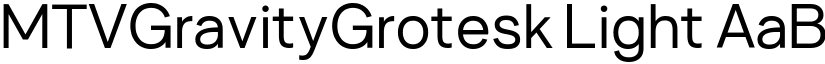 MTVGravityGrotesk Light font
