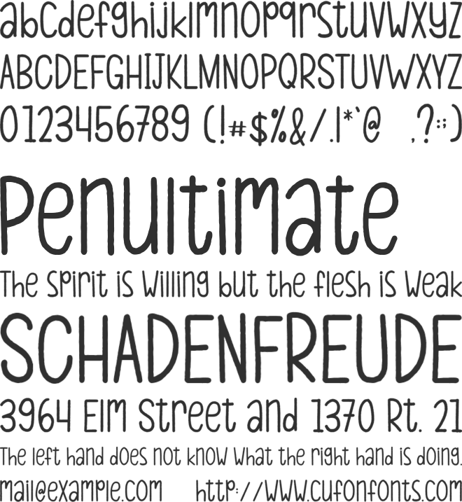 Amazing Winter font preview