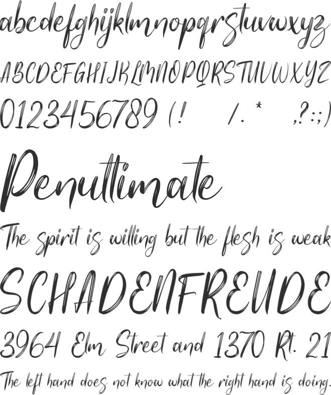 Bostime font preview