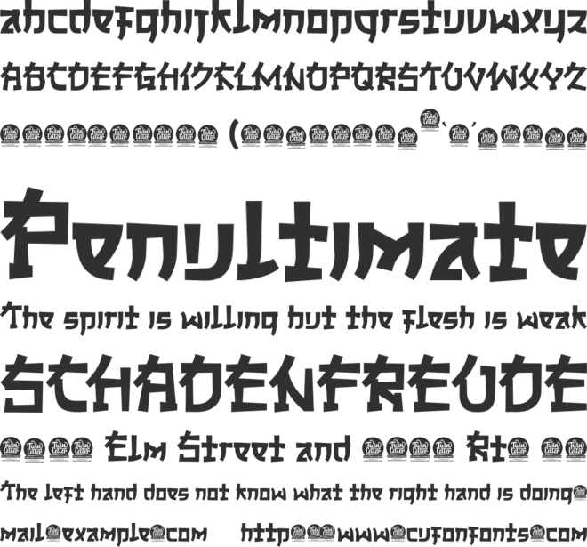 Jakosta font preview