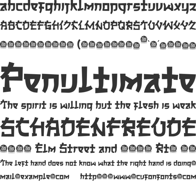 Jakosta font preview