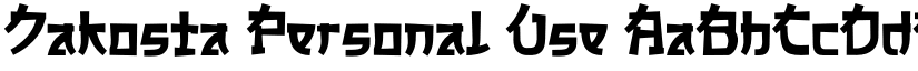 Jakosta Personal Use font