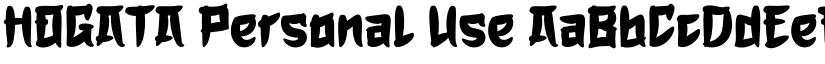 HOGATA Personal Use font