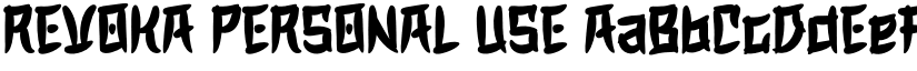 REVOKA PERSONAL USE font