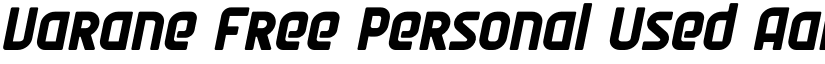 Varane Free Personal Used font